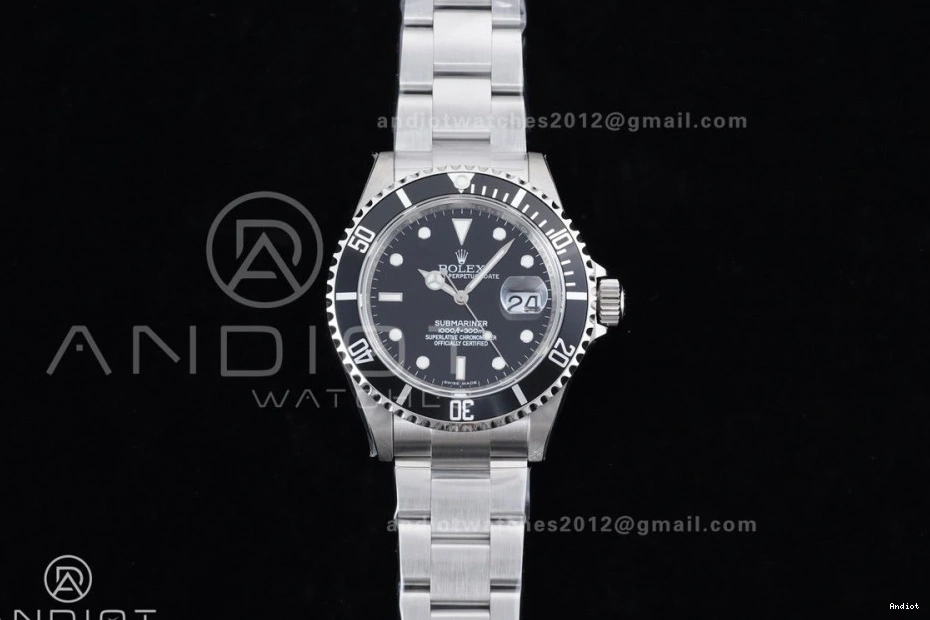 1:1 Steel Bracelet SS on LN SH3135 16610 Black Submariner 904L TMF Edition Best 0122